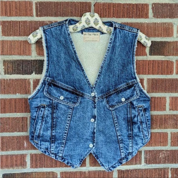 Free People We The Free! Florence Ranch Vest in Light Blue NWT! - Picture 8 of 10